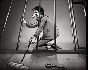 Por que o prisioneiro prefere o pão ao em vez da chave?